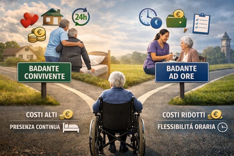 immagine badante convivente e ad ore