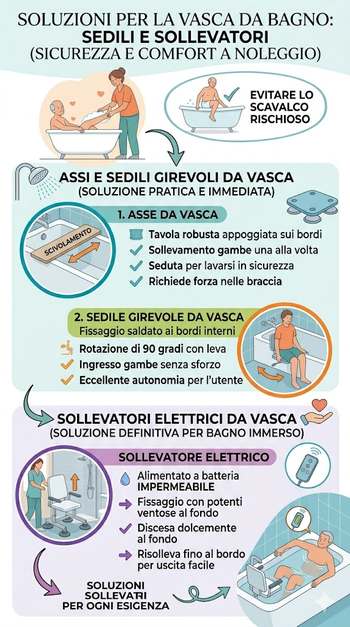 infografica ausili per la vasca da bagno