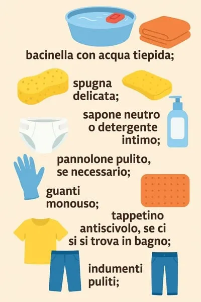 come lavare un anziano non autosufficiente
