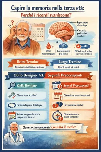 infografica perché i ricordi svaniscono negli anziani