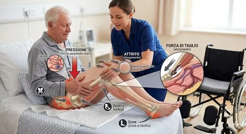 infografica realistica spostamento anziano su sedia
